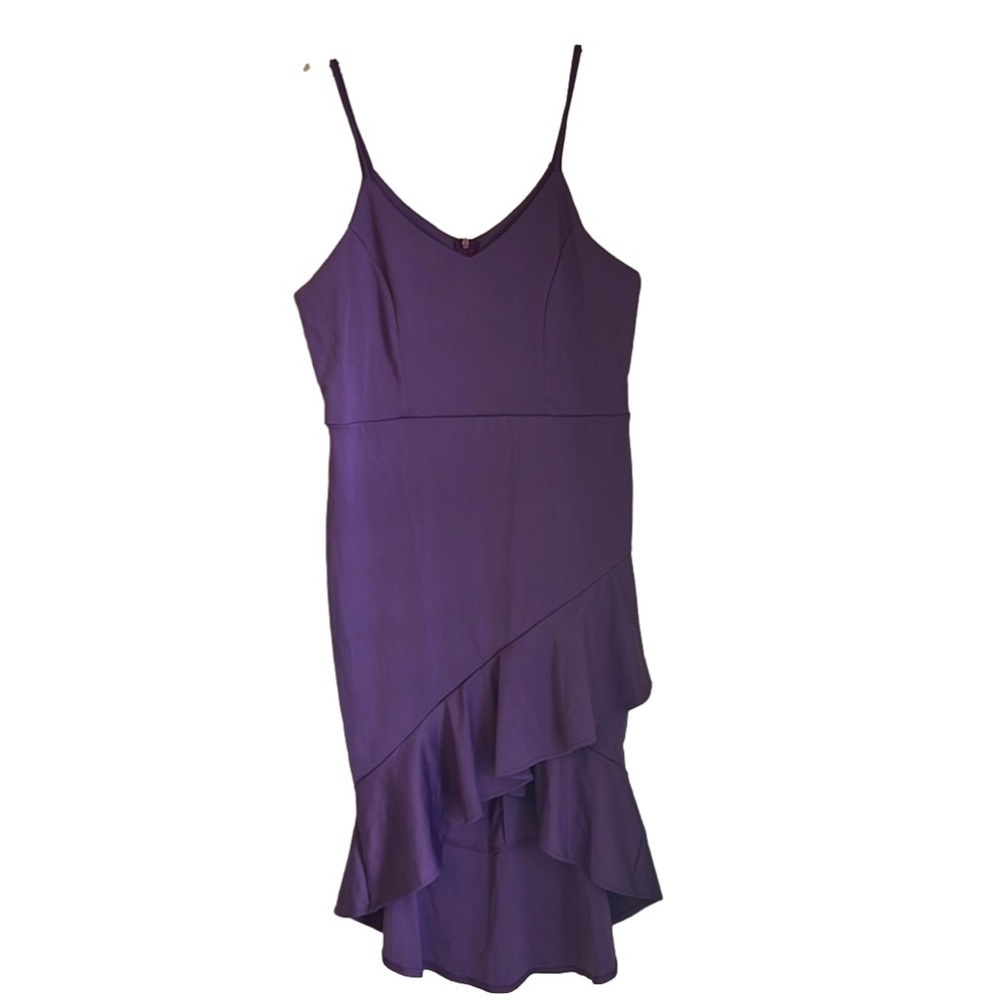 Lyaner Ruffle Split Hem Dress - Picture 1 of 6